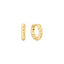 Ania Haie Gold Plated Textured Small Huggie Hoops