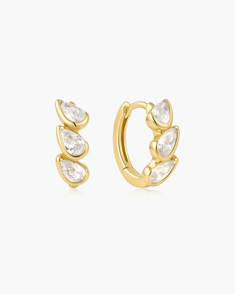 Ania Haie Triple Teardrop Hoop Earrings