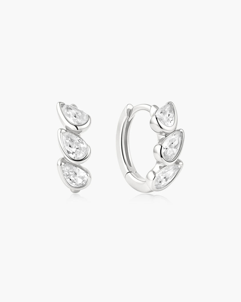 Ania Haie Triple Teardrop Hoop Earrings