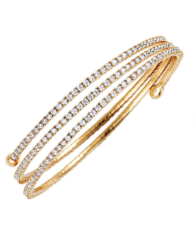 Vilmas Gold Plated Double Wrap Bracelet