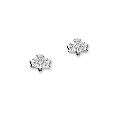 Ortak Small Silver Thistle Earrings