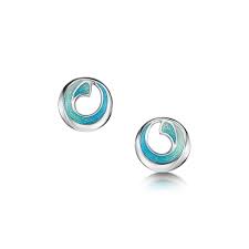 Sheila Fleet Atlantic Breaker Petit Stud Earrings