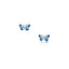 Sheila Fleet Holly Blue Butterfly Small Enamel Earrings