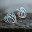Sheila Fleet Storm Small Enamel Stud Earrings in Sterling Silver