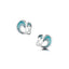 Sheila Fleet Storm Small Enamel Stud Earrings in Sterling Silver