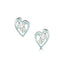 Sheila Fleet Snowdrop Silver Heart Earrings