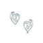 Sheila Fleet Snowdrop Silver Heart Earrings
