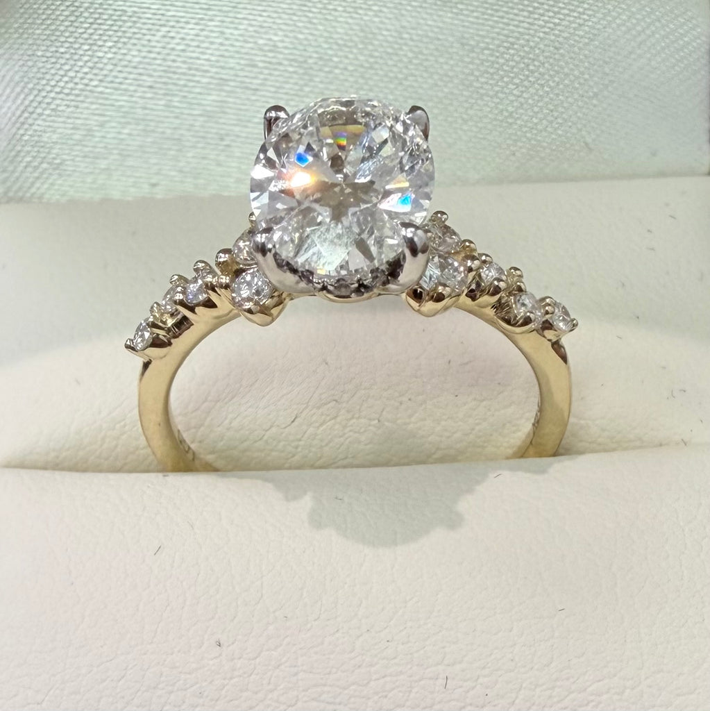 9ct Oval Lab Diamond 2.08ct Ring