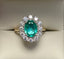 18ct Emerald and Diamond Cluster Ring