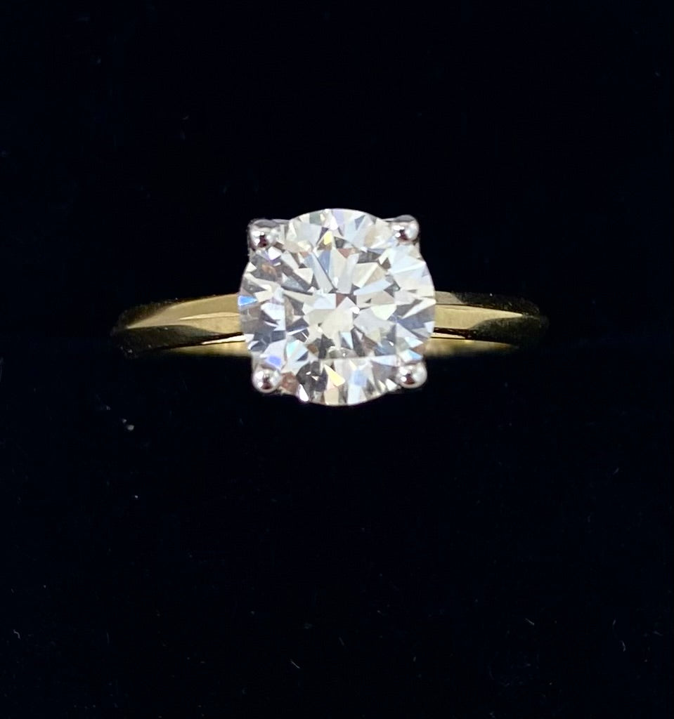 9ct Laboratory Diamond Solitaire Ring