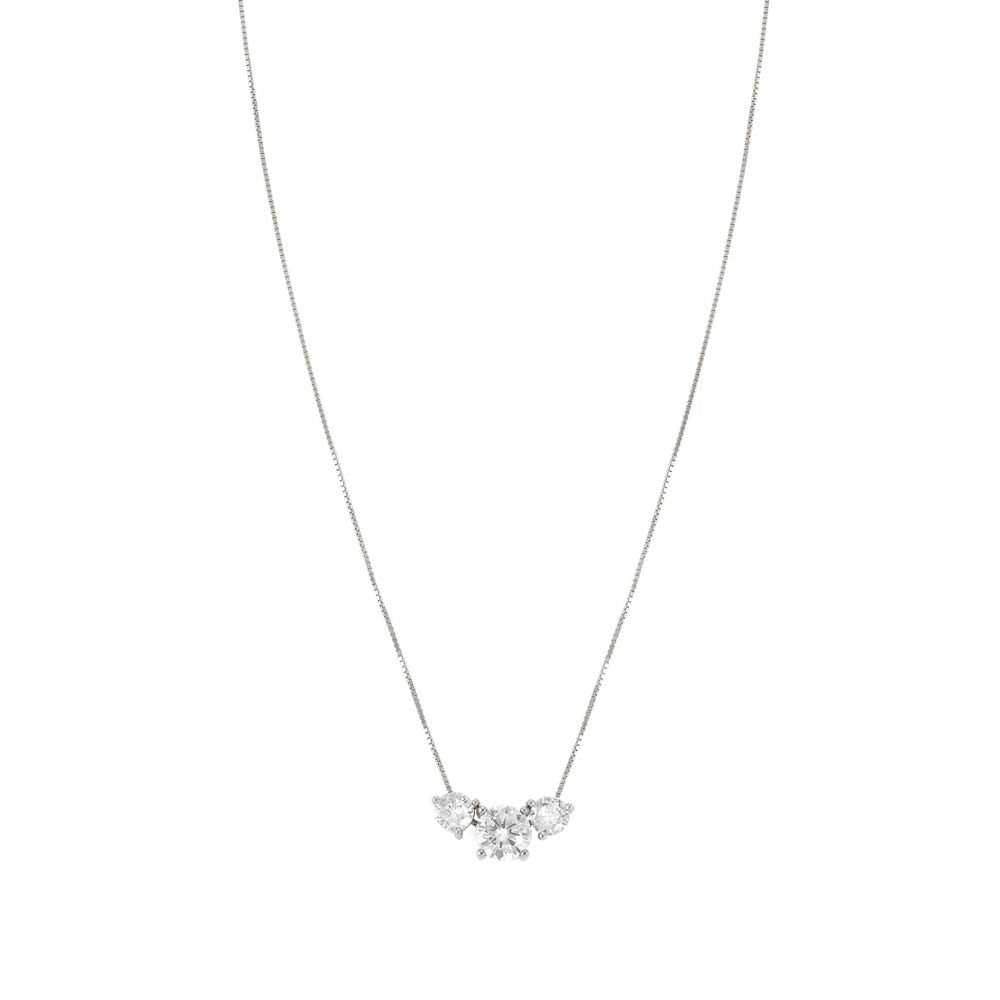 Nomination Colour Wave Silver Triple CZ Necklace