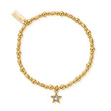 Chlobo Gold Plated March Birthstone Bracelet