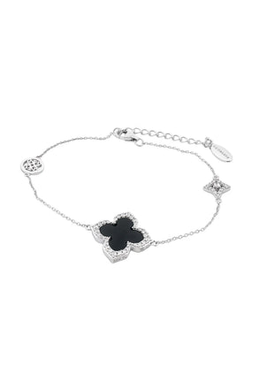Georgini Sydney Soiree Black Agate Silver Bracelet