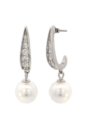 Georgini Serene Shine Silver Pearl Earrings