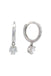 Georgini Silver Heart CZ Hoop Earrings
