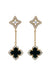 Georgini Sydney Soiree Black Agate Gold Plated Earrings