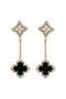 Georgini Sydney Soiree Black Agate Gold Plated Earrings