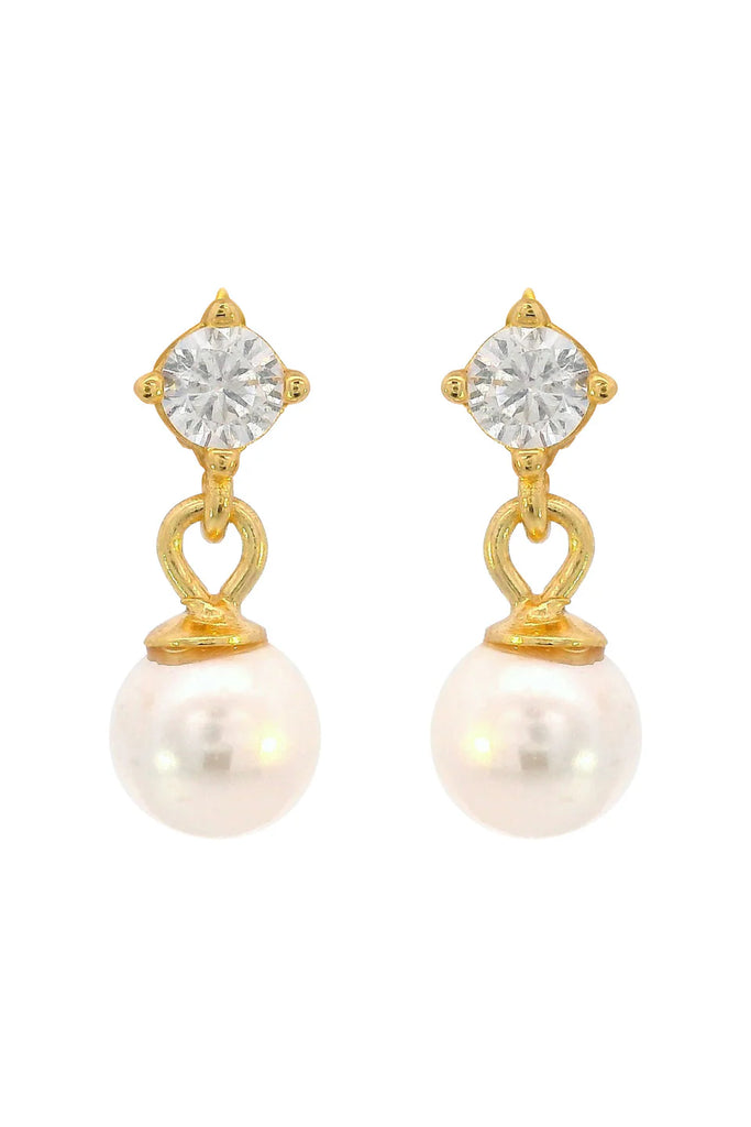 Georgini Touch of Sparkle Pearl Earrings