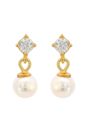 Georgini Touch of Sparkle Pearl Earrings