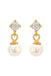 Georgini Touch of Sparkle Pearl Earrings