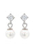 Georgini Touch of Sparkle Silver Pearl Earrings