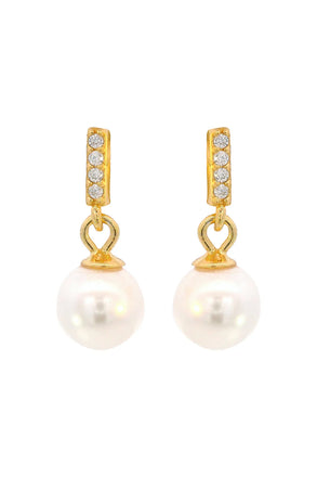 Georgini Glow Bar Pearl Earrings