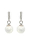 Georgini Glow Bar Silver Pearl Earrings