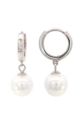 Georgini Silver Pearl Hoop Earrings