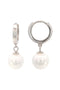 Georgini Silver Pearl Hoop Earrings