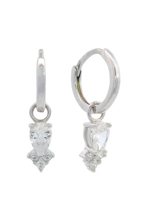 Georgini Asteria Silver CZ Hoop Earrings