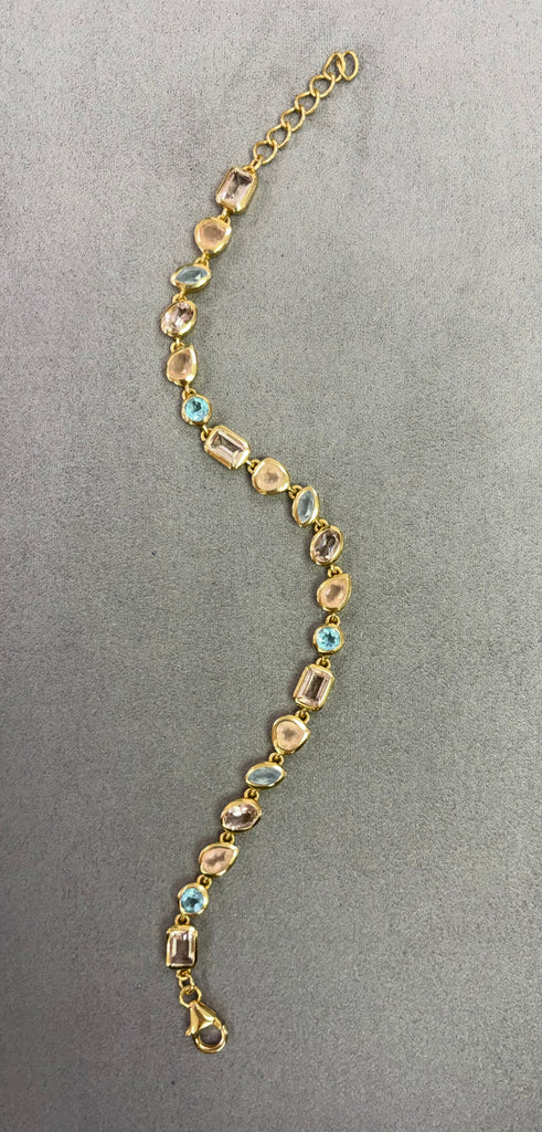 24ct plated Multi-Stone Bracelet