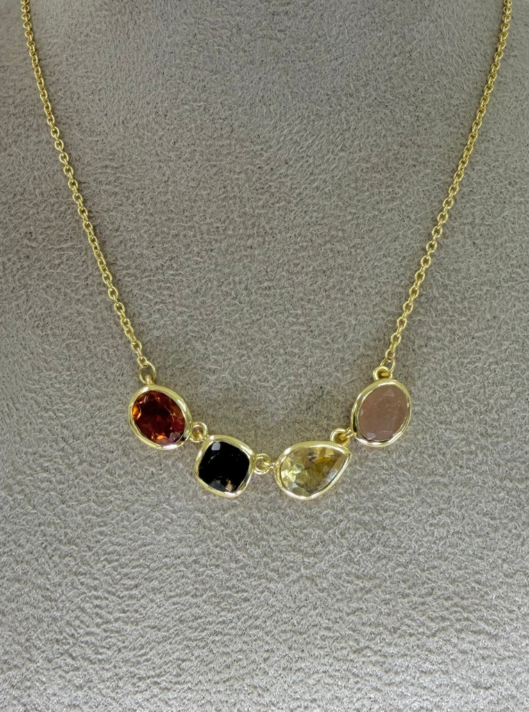 24ct Plated Multi-Stone Necklet