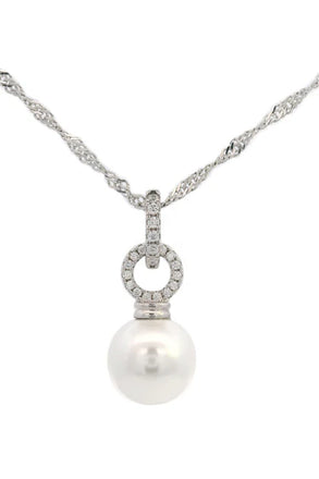 Georgini Silver Pearl Duo Pendant