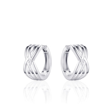 Gisser Double Crossover Hoop Earrings