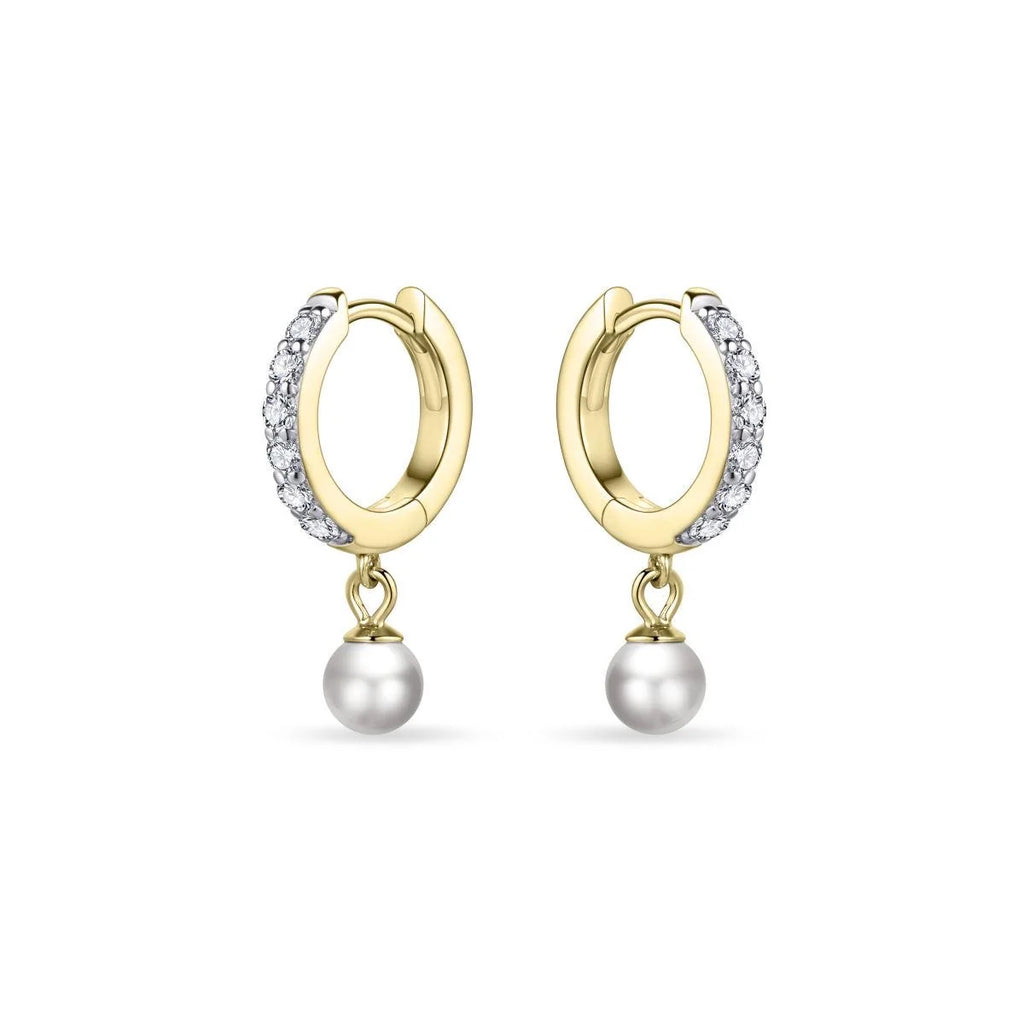 Gisser Pearl Hoop Earrings