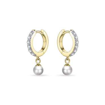 Gisser Pearl Hoop Earrings