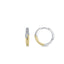 Gisser Twist cubic zirconia Hoop Earrings