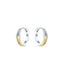Gisser Twist cubic zirconia Hoop Earrings