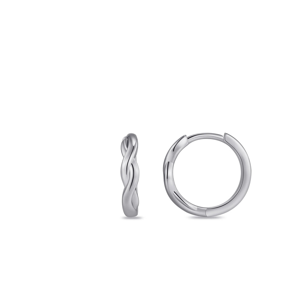 Gisser Twisted Silver Earrings