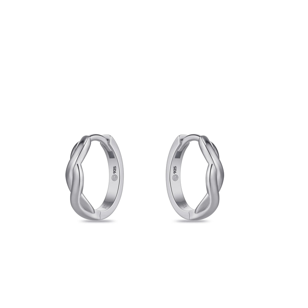Gisser Twisted Silver Earrings