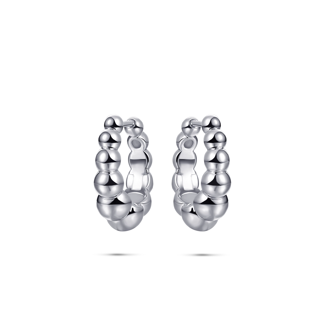 Gisser Modern Icon Beaded Hoops