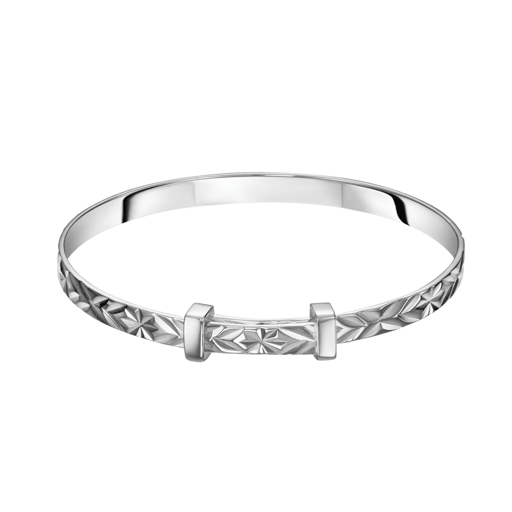 Little Star Diamond Cut Baby Bangle