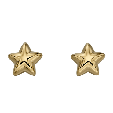 Little Star Yellow Gold Earrings