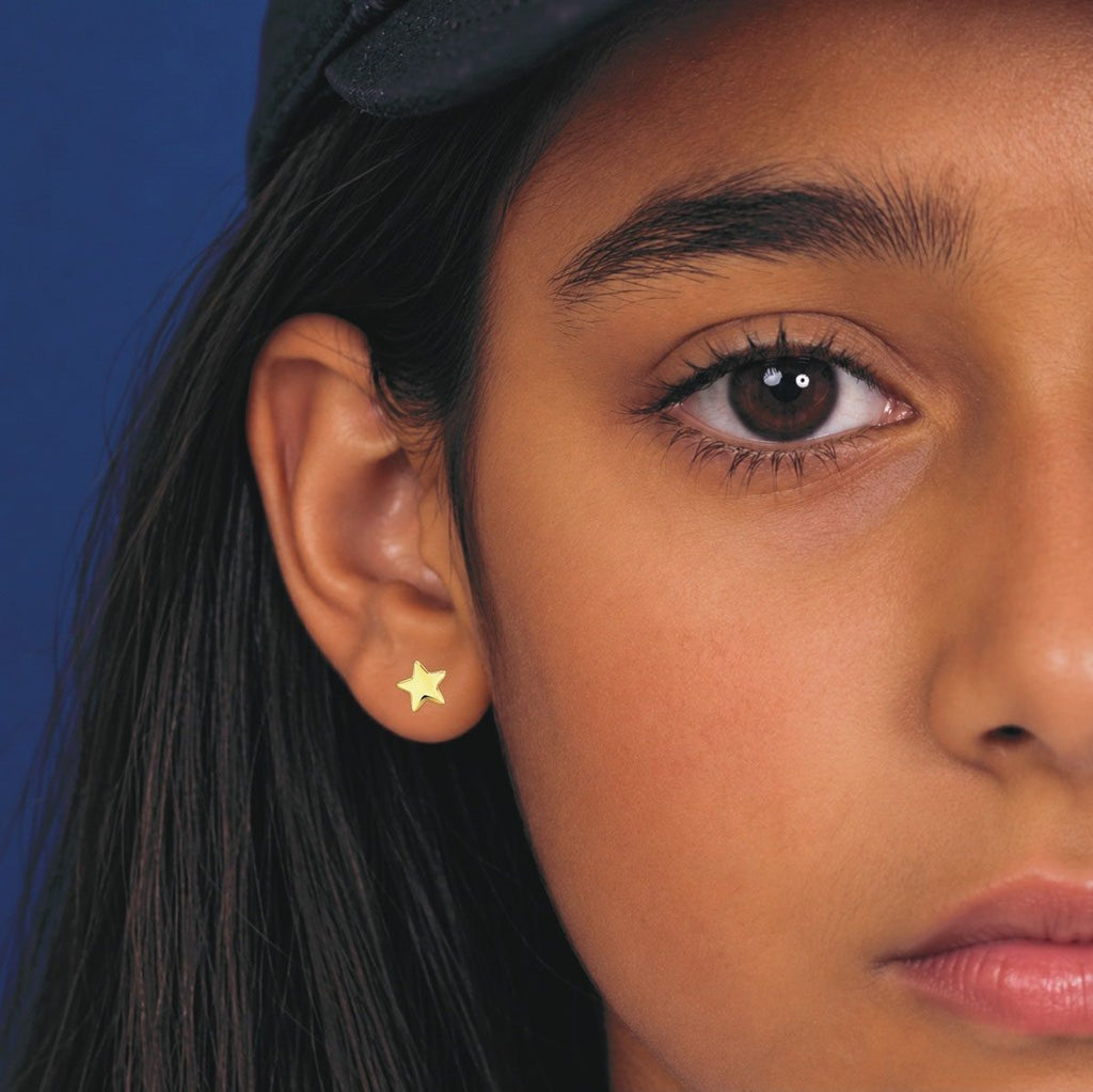 Little Star Gold Plate Star Earrings