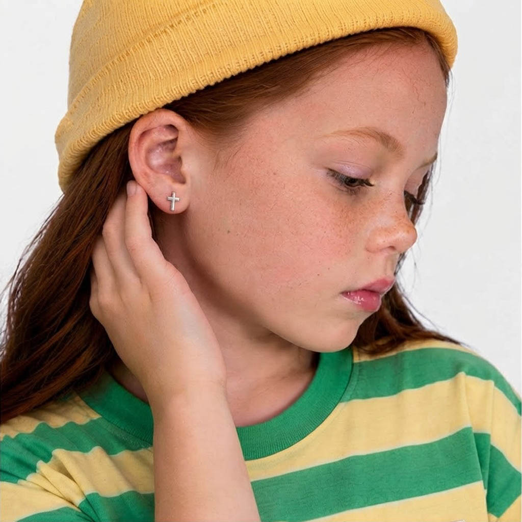 Little Star Cross Earrings