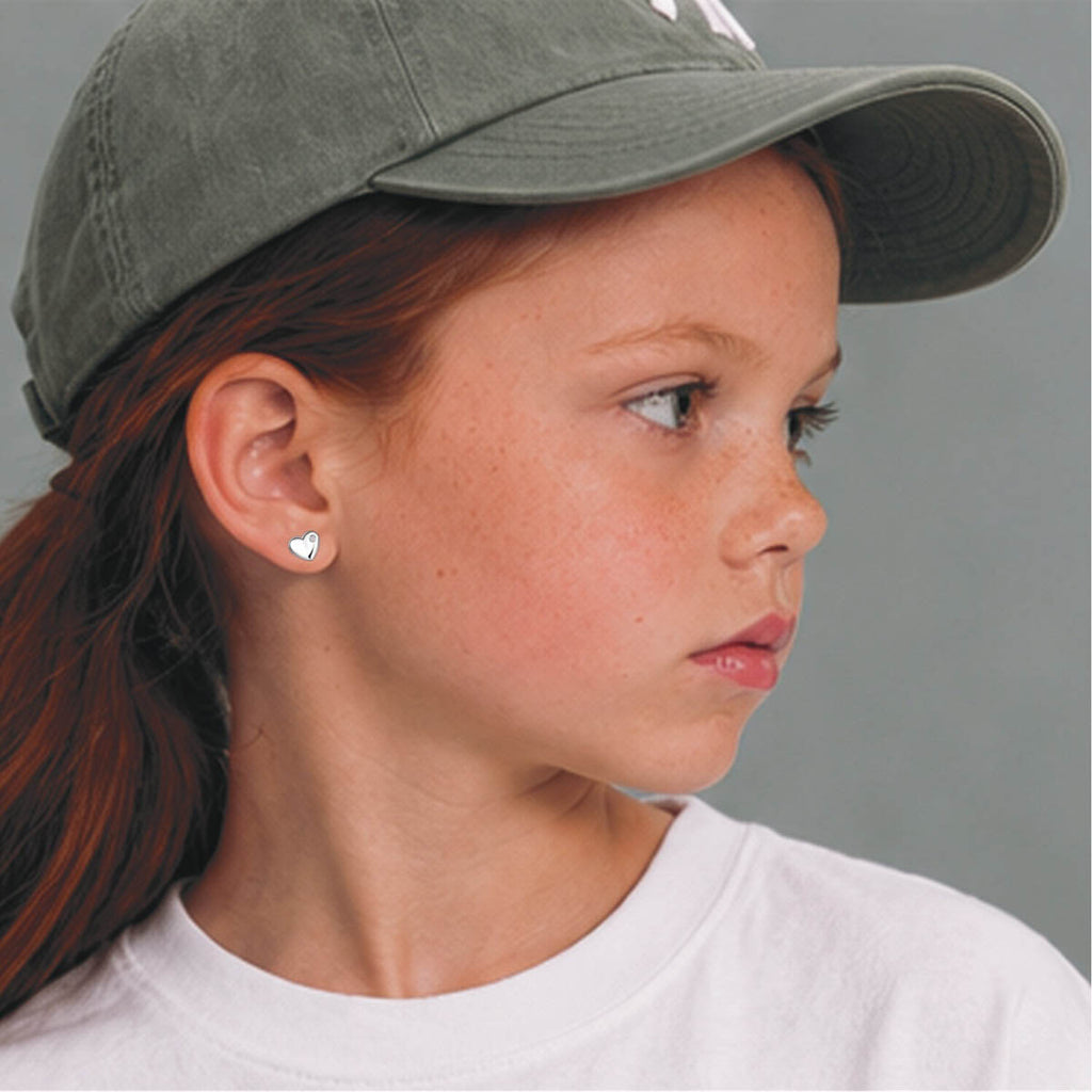 Little Star Heart CZ Earrings