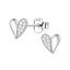 Little Star Pave CZ Heart Earrings