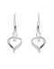 Unique & Co SIlver Drop Heart Earrings