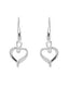 Unique & Co SIlver Drop Heart Earrings