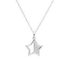 Unique Silver Cubic Zirconia Star Pendant